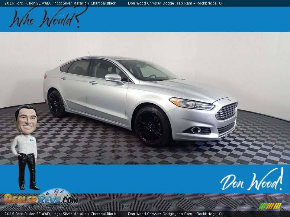 2016 Ford Fusion SE AWD Ingot Silver Metallic / Charcoal Black Photo #1
