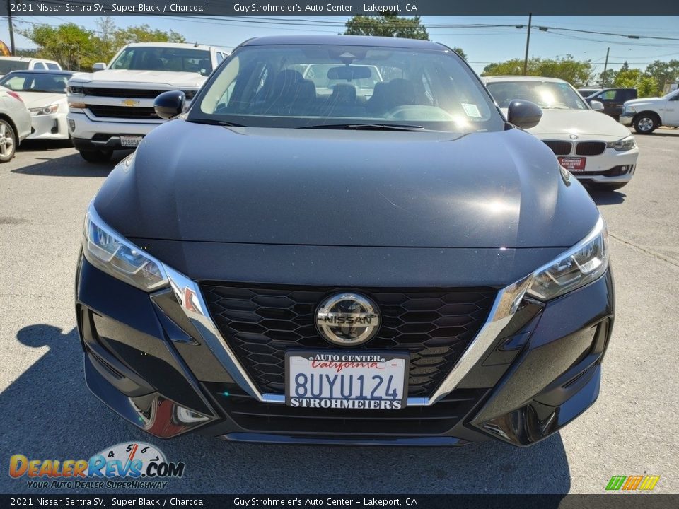 2021 Nissan Sentra SV Super Black / Charcoal Photo #2