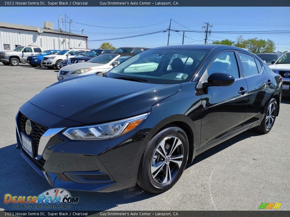 2021 Nissan Sentra SV Super Black / Charcoal Photo #3