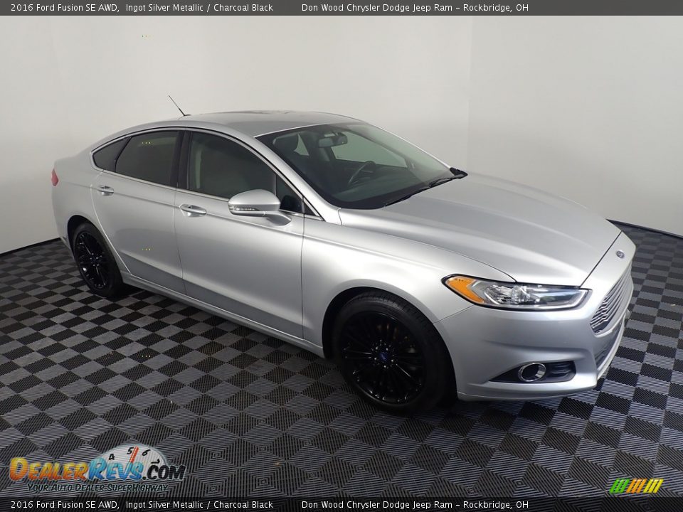 2016 Ford Fusion SE AWD Ingot Silver Metallic / Charcoal Black Photo #4