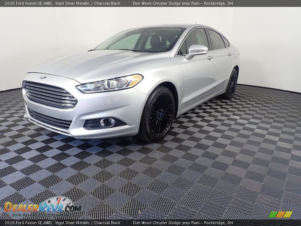 2016 Ford Fusion SE AWD Ingot Silver Metallic / Charcoal Black Photo #6