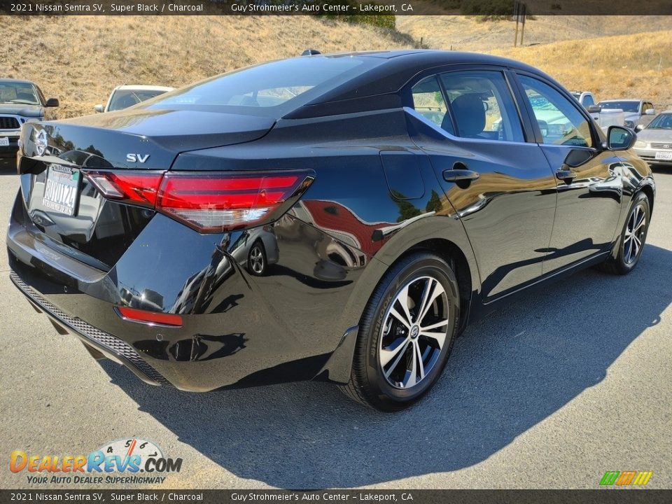 2021 Nissan Sentra SV Super Black / Charcoal Photo #6