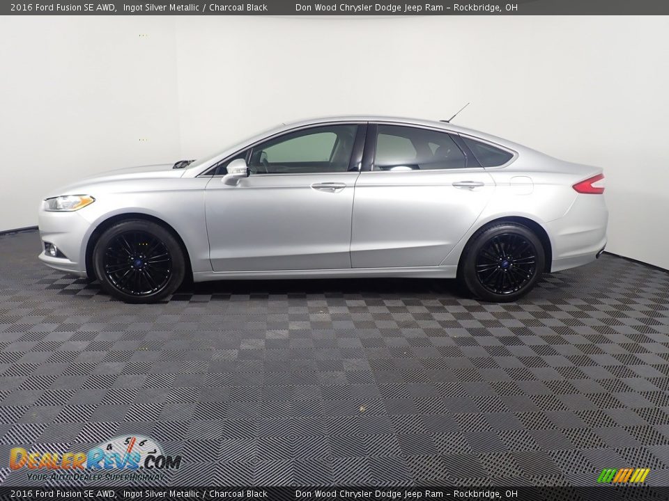 2016 Ford Fusion SE AWD Ingot Silver Metallic / Charcoal Black Photo #7