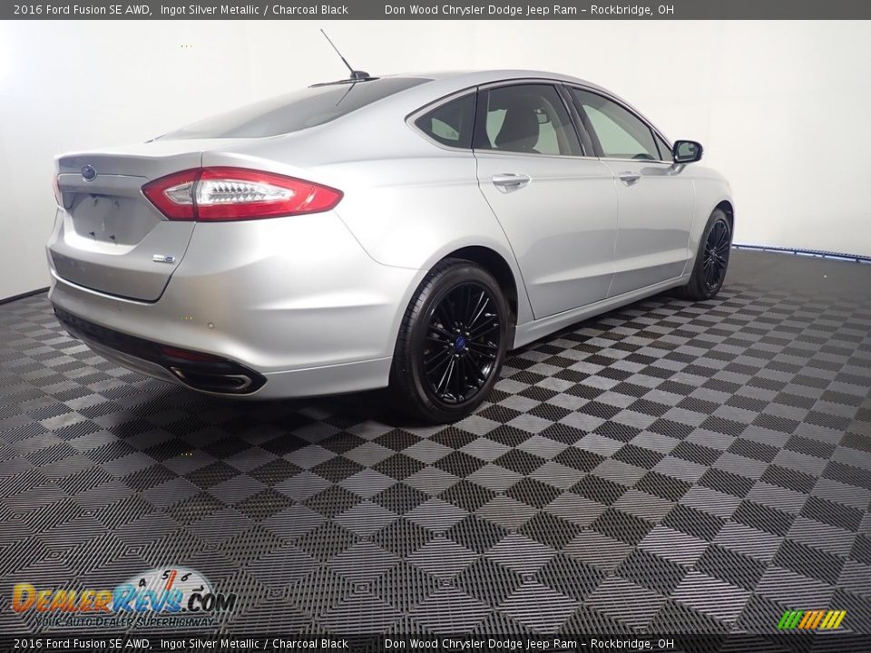 2016 Ford Fusion SE AWD Ingot Silver Metallic / Charcoal Black Photo #10