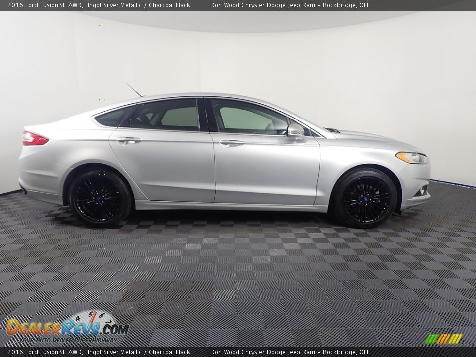 2016 Ford Fusion SE AWD Ingot Silver Metallic / Charcoal Black Photo #11