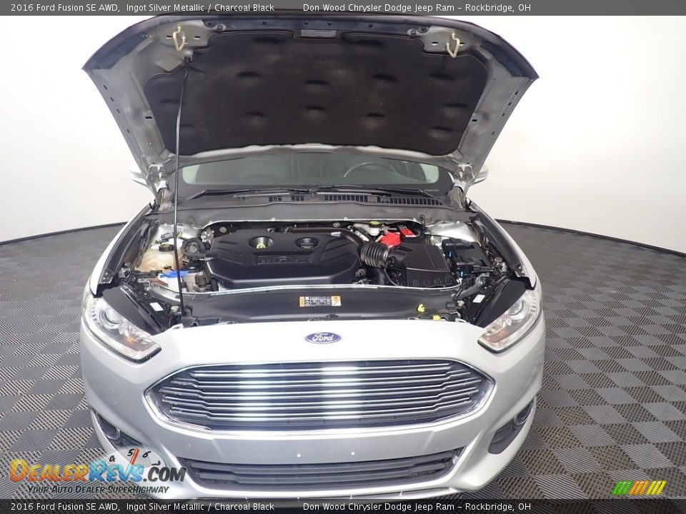 2016 Ford Fusion SE AWD Ingot Silver Metallic / Charcoal Black Photo #12