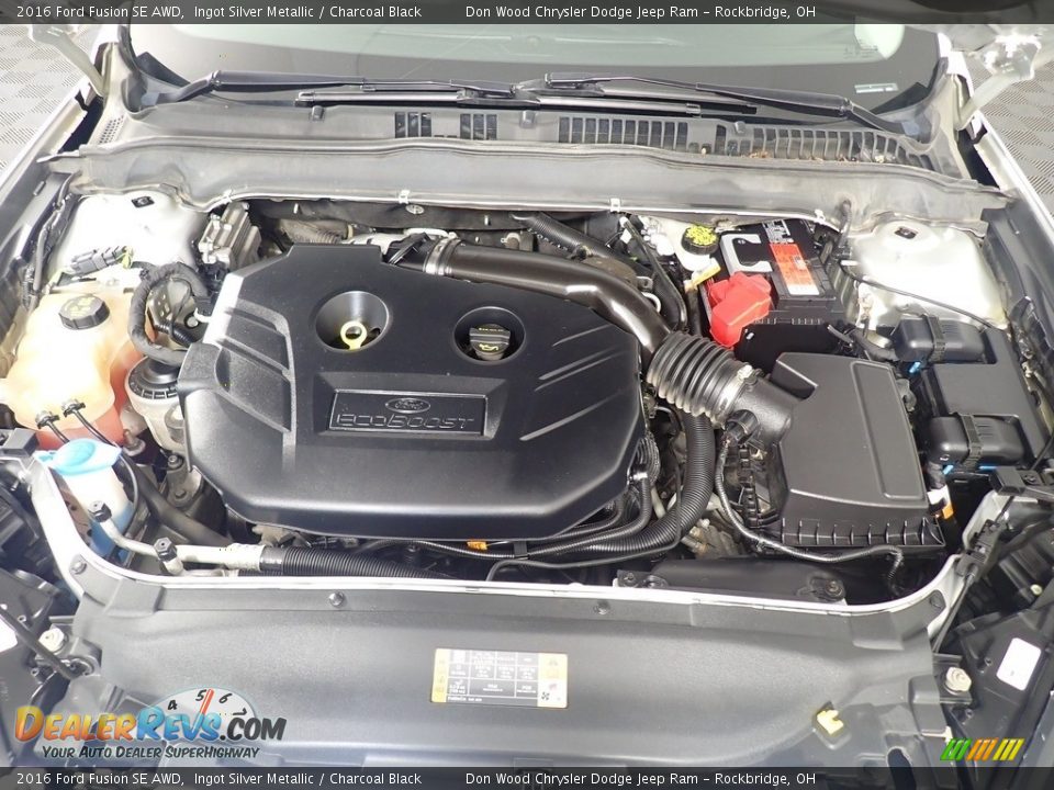 2016 Ford Fusion SE AWD Ingot Silver Metallic / Charcoal Black Photo #13