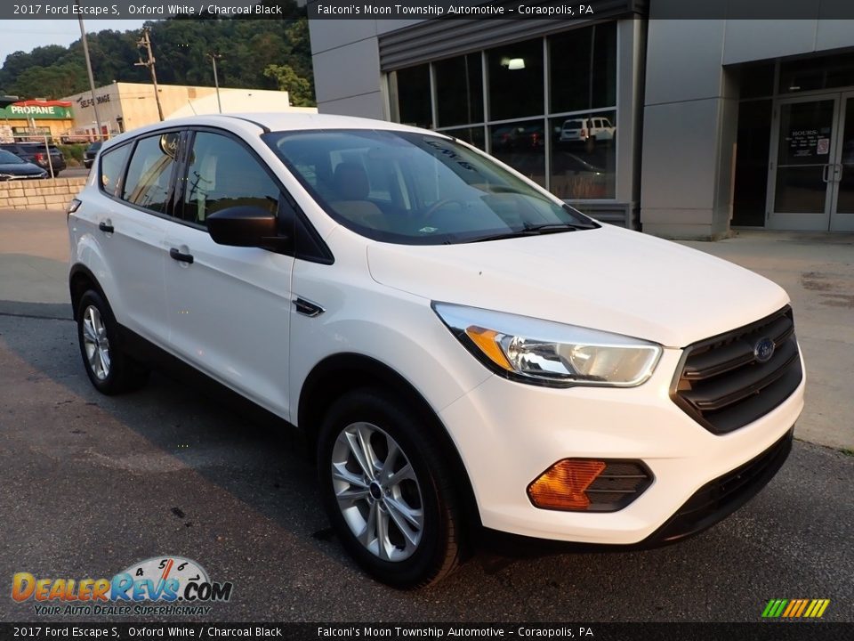 2017 Ford Escape S Oxford White / Charcoal Black Photo #9