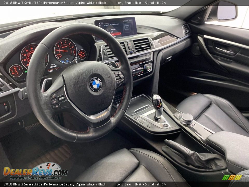 2018 BMW 3 Series 330e iPerformance Sedan Alpine White / Black Photo #16