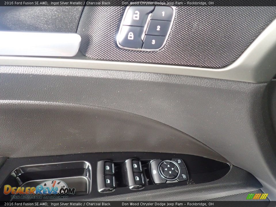 2016 Ford Fusion SE AWD Ingot Silver Metallic / Charcoal Black Photo #19
