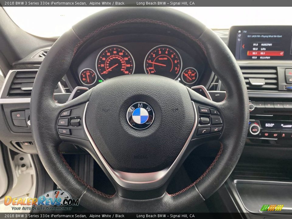 2018 BMW 3 Series 330e iPerformance Sedan Alpine White / Black Photo #18