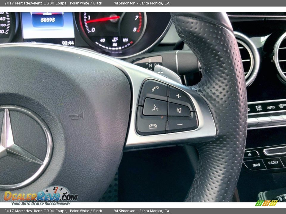 2017 Mercedes-Benz C 300 Coupe Polar White / Black Photo #22