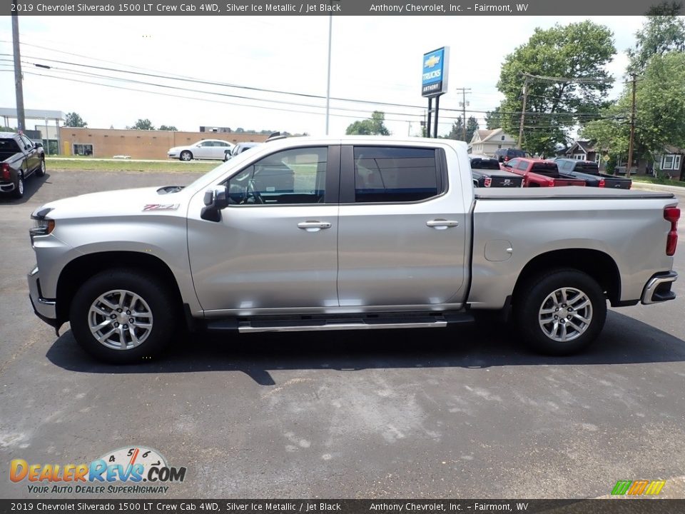 2019 Chevrolet Silverado 1500 LT Crew Cab 4WD Silver Ice Metallic / Jet Black Photo #6