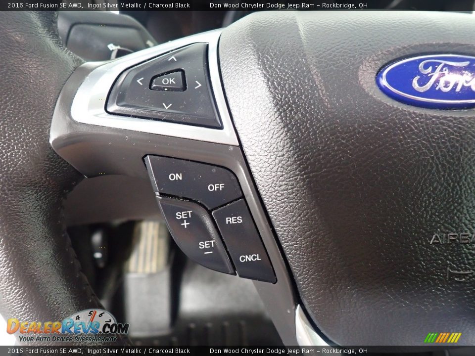 2016 Ford Fusion SE AWD Ingot Silver Metallic / Charcoal Black Photo #23