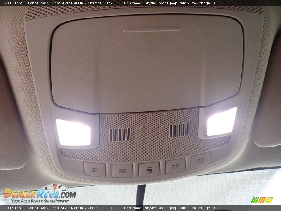 2016 Ford Fusion SE AWD Ingot Silver Metallic / Charcoal Black Photo #30