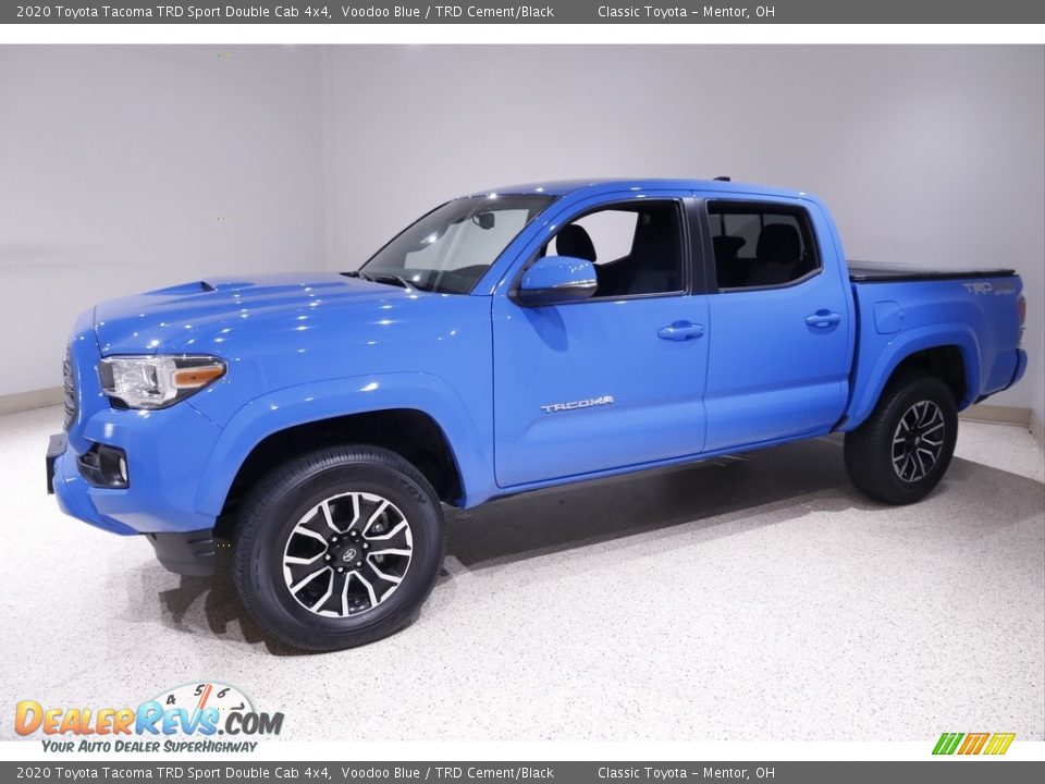 2020 Toyota Tacoma TRD Sport Double Cab 4x4 Voodoo Blue / TRD Cement/Black Photo #3