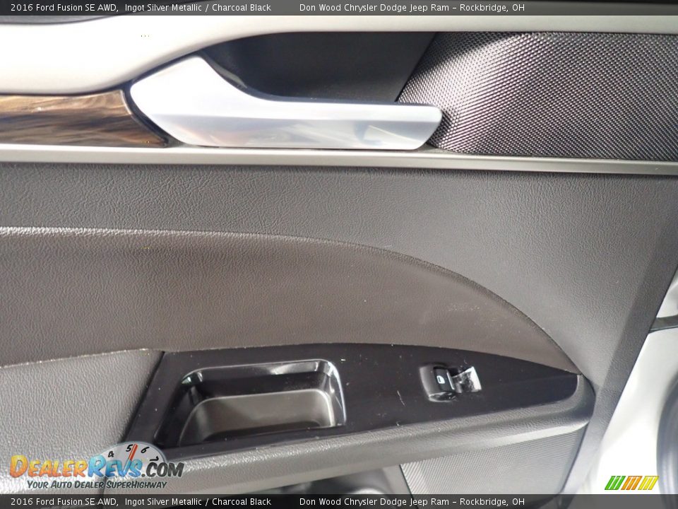 2016 Ford Fusion SE AWD Ingot Silver Metallic / Charcoal Black Photo #34