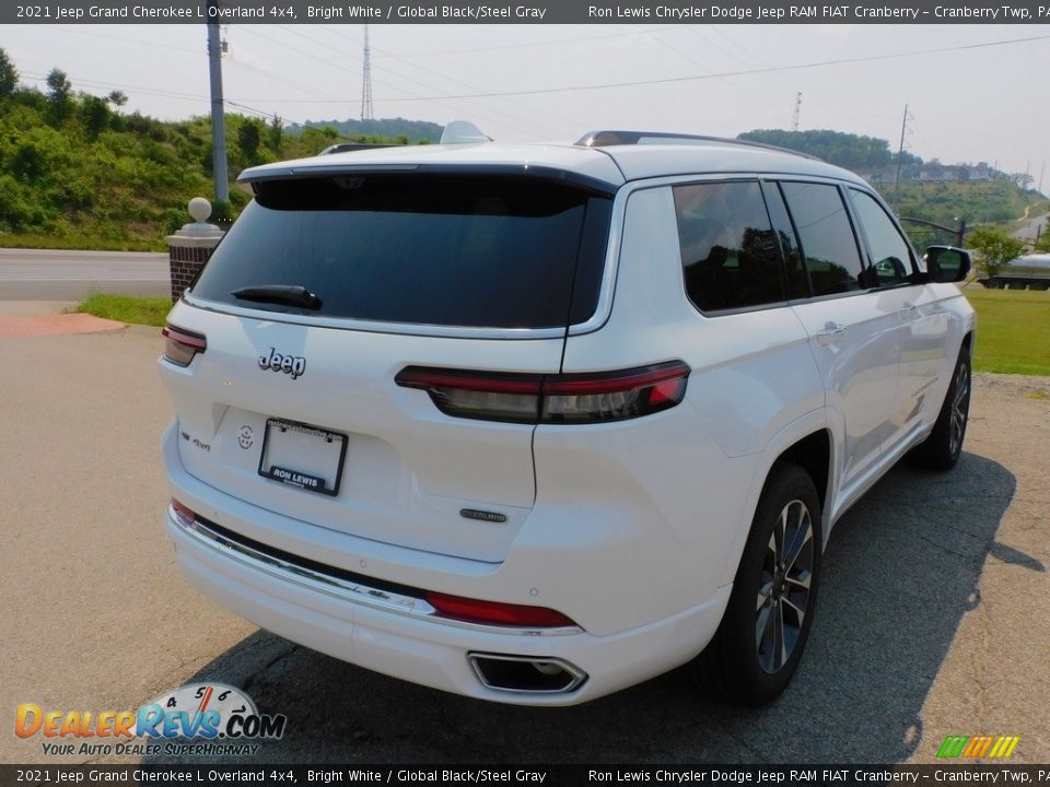 2021 Jeep Grand Cherokee L Overland 4x4 Bright White / Global Black/Steel Gray Photo #5