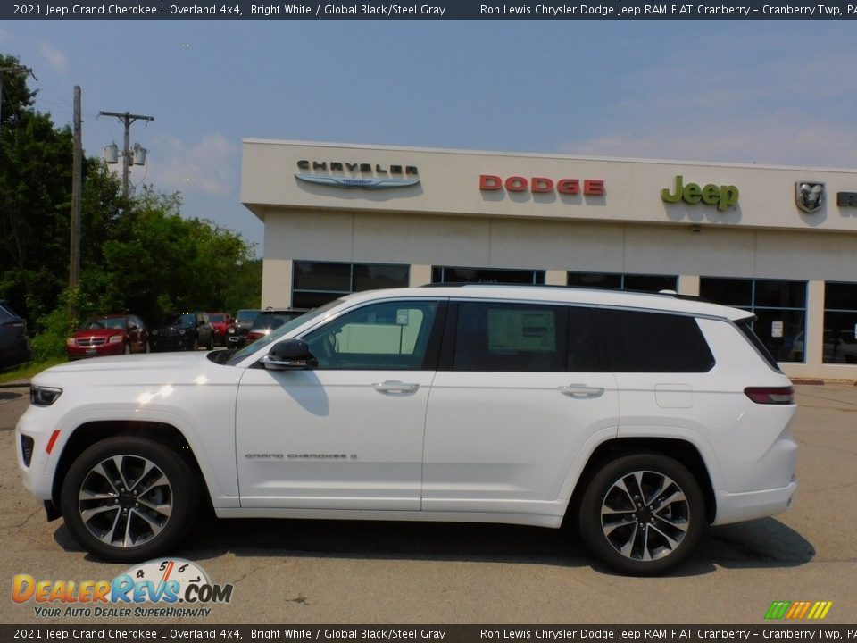 2021 Jeep Grand Cherokee L Overland 4x4 Bright White / Global Black/Steel Gray Photo #9