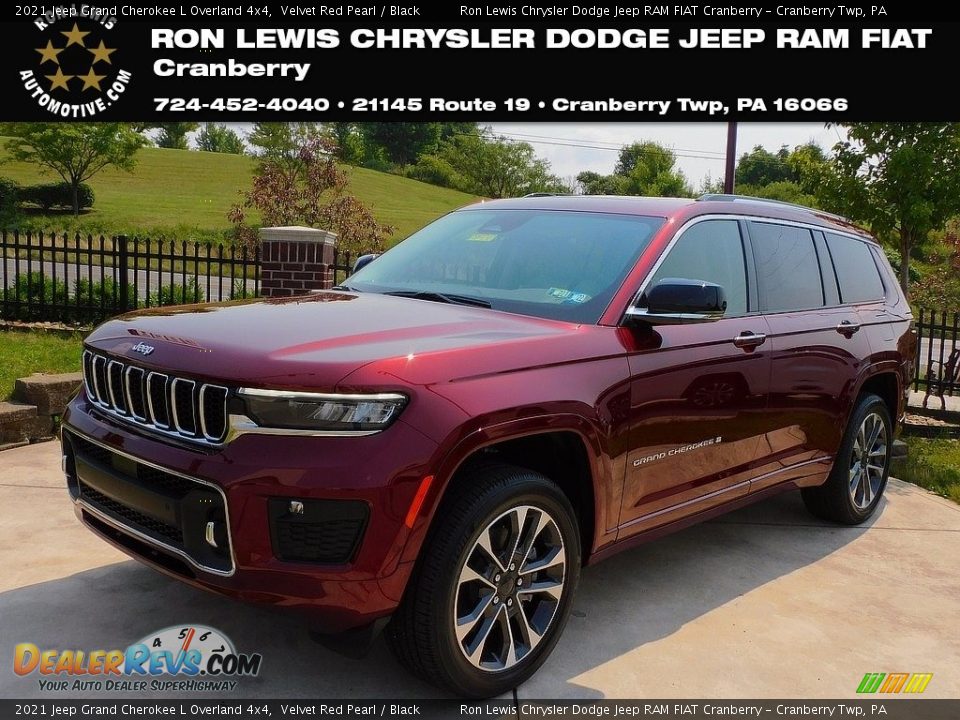 2021 Jeep Grand Cherokee L Overland 4x4 Velvet Red Pearl / Black Photo #1