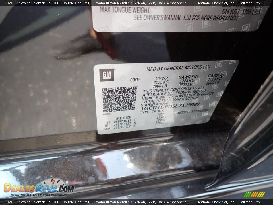 2020 Chevrolet Silverado 1500 LT Double Cab 4x4 Havana Brown Metallic / Gideon/­Very Dark Atmosphere Photo #15
