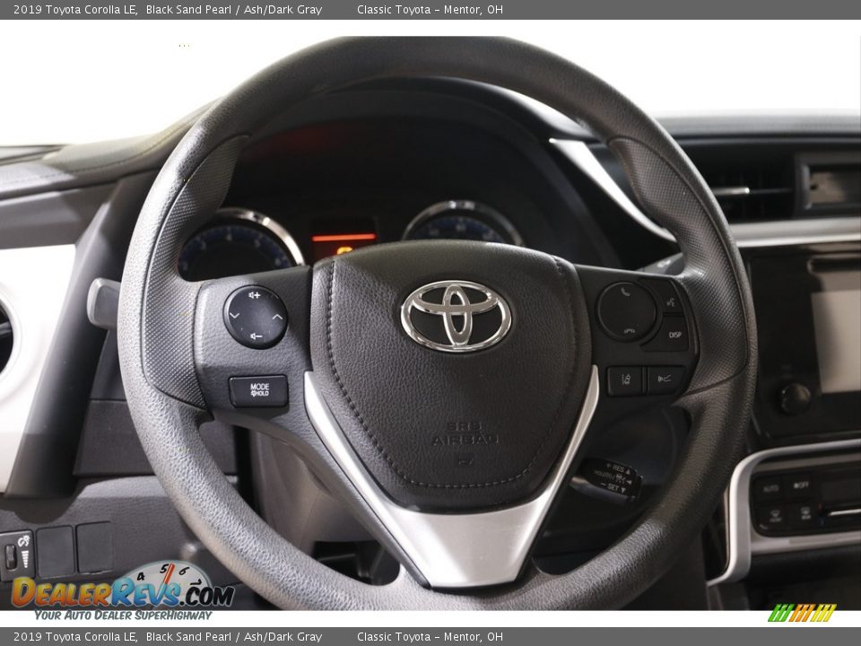 2019 Toyota Corolla LE Black Sand Pearl / Ash/Dark Gray Photo #7
