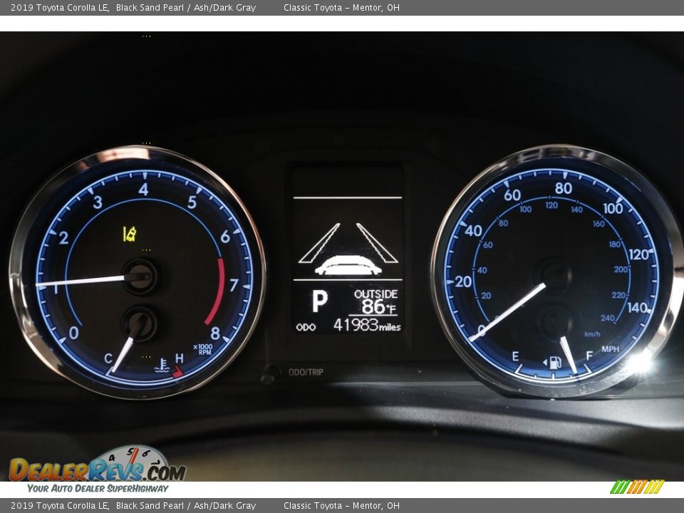 2019 Toyota Corolla LE Black Sand Pearl / Ash/Dark Gray Photo #8