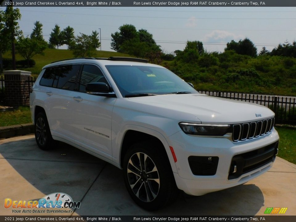 2021 Jeep Grand Cherokee L Overland 4x4 Bright White / Black Photo #3