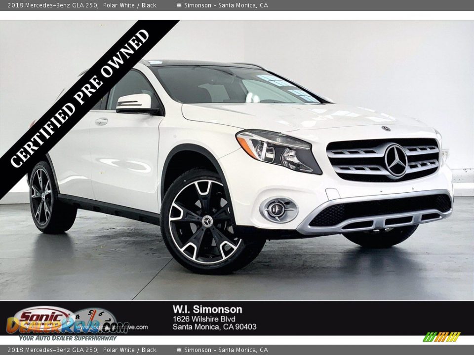 2018 Mercedes-Benz GLA 250 Polar White / Black Photo #1