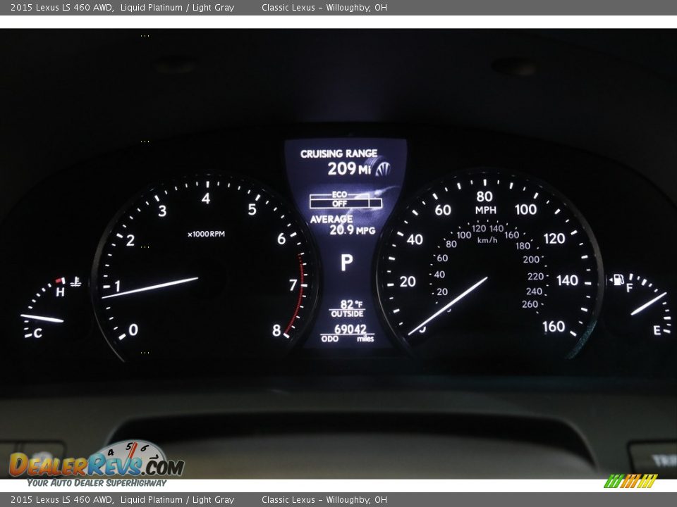 2015 Lexus LS 460 AWD Gauges Photo #8