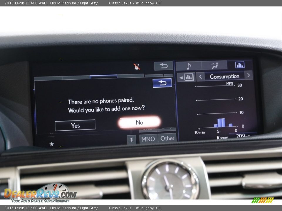 2015 Lexus LS 460 AWD Liquid Platinum / Light Gray Photo #12