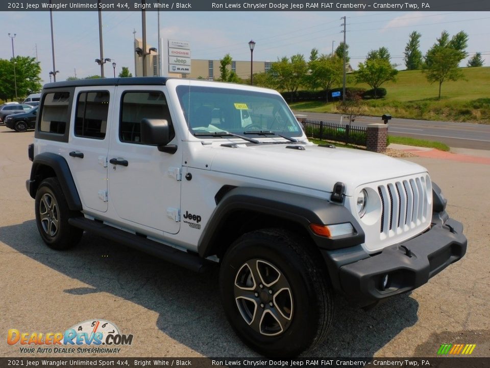 2021 Jeep Wrangler Unlimited Sport 4x4 Bright White / Black Photo #3