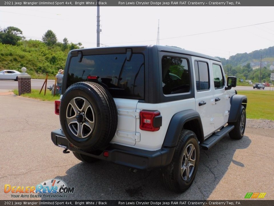 2021 Jeep Wrangler Unlimited Sport 4x4 Bright White / Black Photo #5