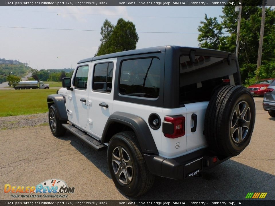 2021 Jeep Wrangler Unlimited Sport 4x4 Bright White / Black Photo #8