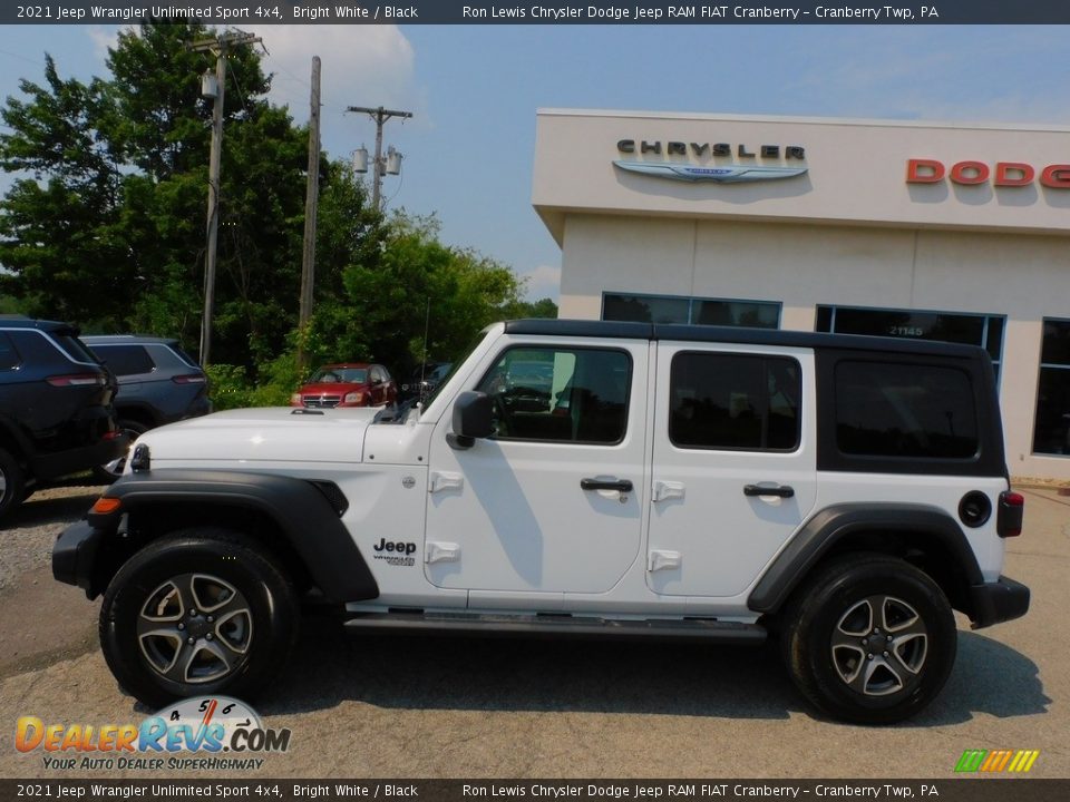 2021 Jeep Wrangler Unlimited Sport 4x4 Bright White / Black Photo #9