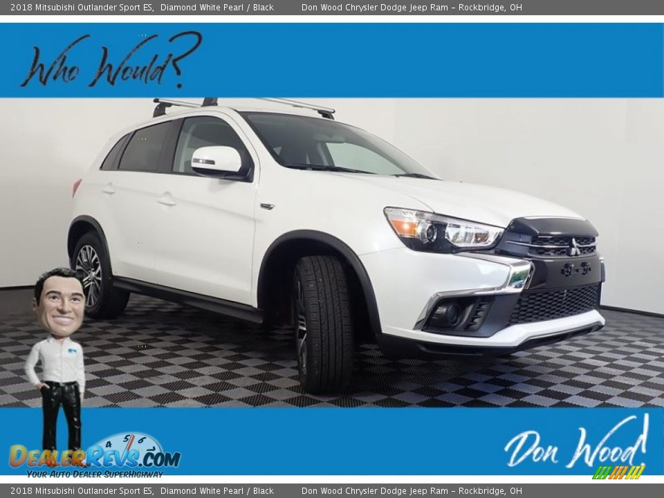2018 Mitsubishi Outlander Sport ES Diamond White Pearl / Black Photo #1
