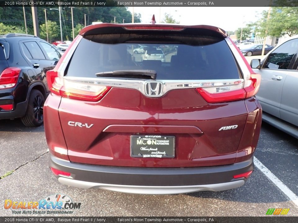 2018 Honda CR-V EX AWD Basque Red Pearl II / Ivory Photo #3