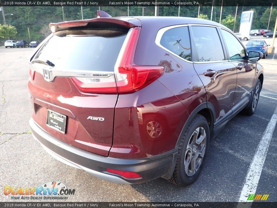 2018 Honda CR-V EX AWD Basque Red Pearl II / Ivory Photo #4