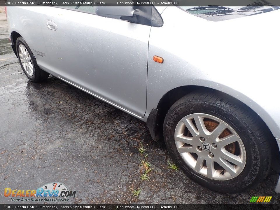 2002 Honda Civic Si Hatchback Satin Silver Metallic / Black Photo #3