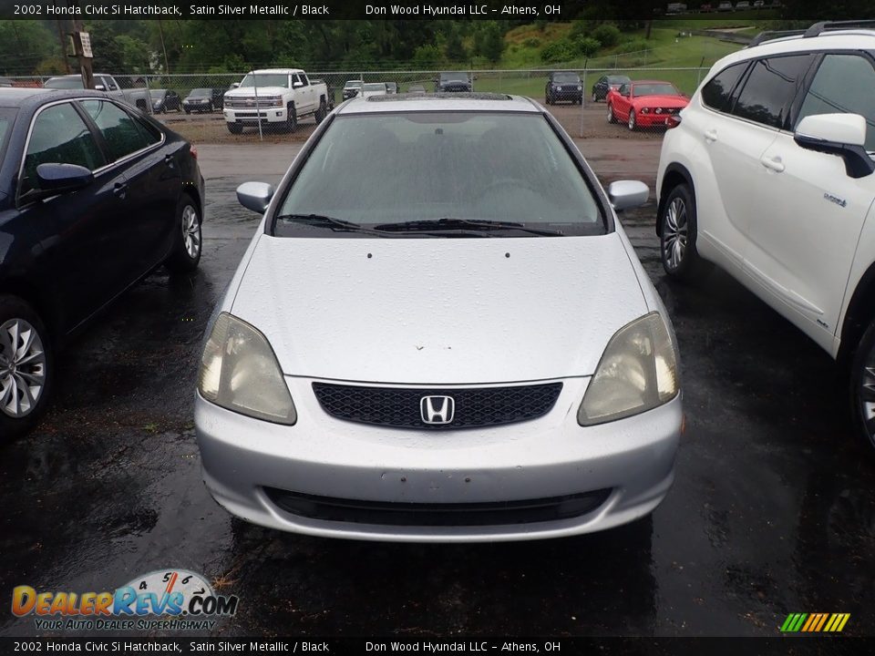 2002 Honda Civic Si Hatchback Satin Silver Metallic / Black Photo #4