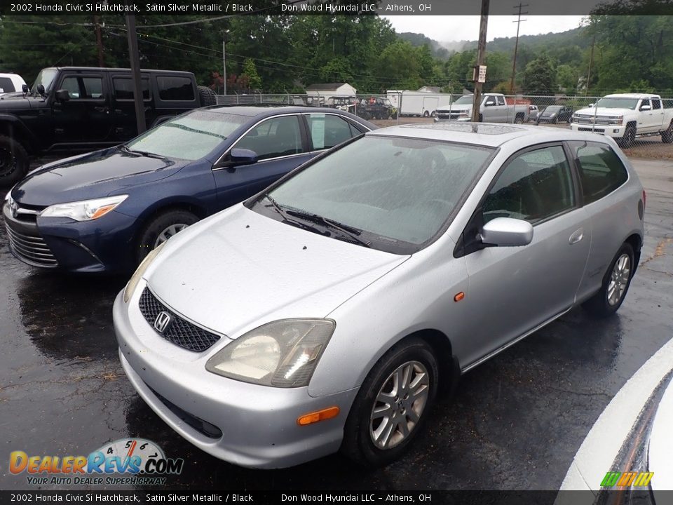 2002 Honda Civic Si Hatchback Satin Silver Metallic / Black Photo #5