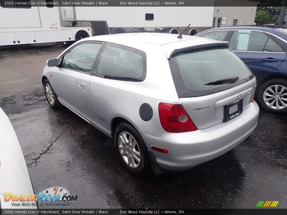 2002 Honda Civic Si Hatchback Satin Silver Metallic / Black Photo #7