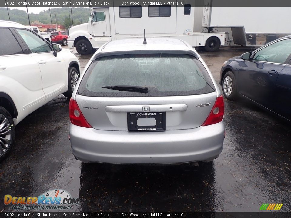 2002 Honda Civic Si Hatchback Satin Silver Metallic / Black Photo #8