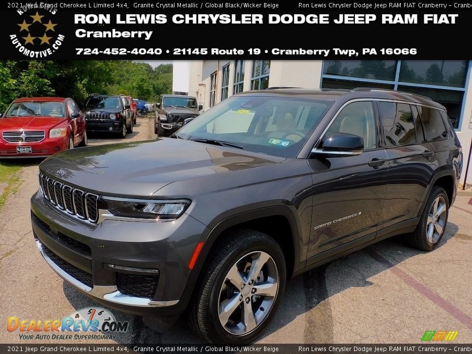 2021 Jeep Grand Cherokee L Limited 4x4 Granite Crystal Metallic / Global Black/Wicker Beige Photo #1