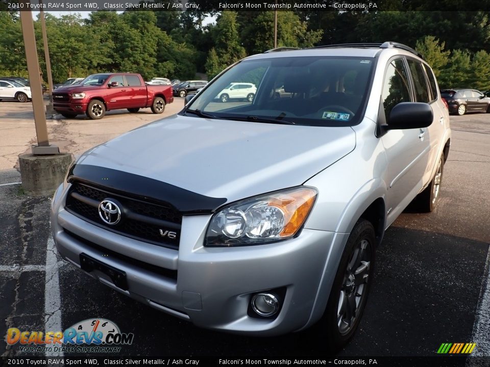 2010 Toyota RAV4 Sport 4WD Classic Silver Metallic / Ash Gray Photo #1