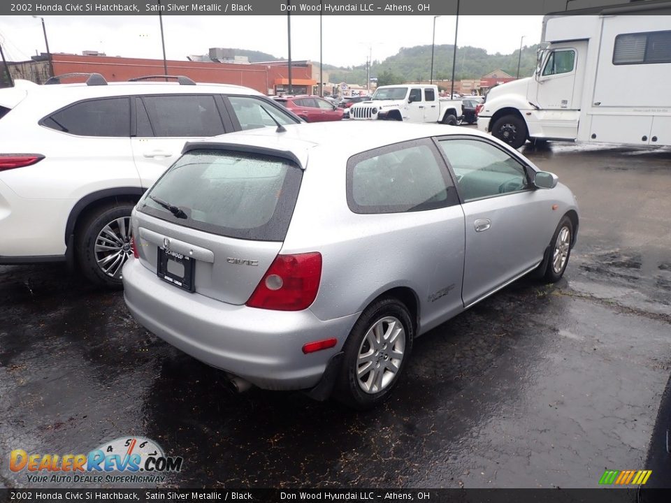 2002 Honda Civic Si Hatchback Satin Silver Metallic / Black Photo #9