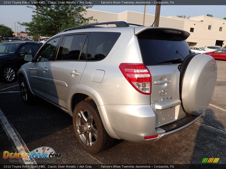 2010 Toyota RAV4 Sport 4WD Classic Silver Metallic / Ash Gray Photo #2