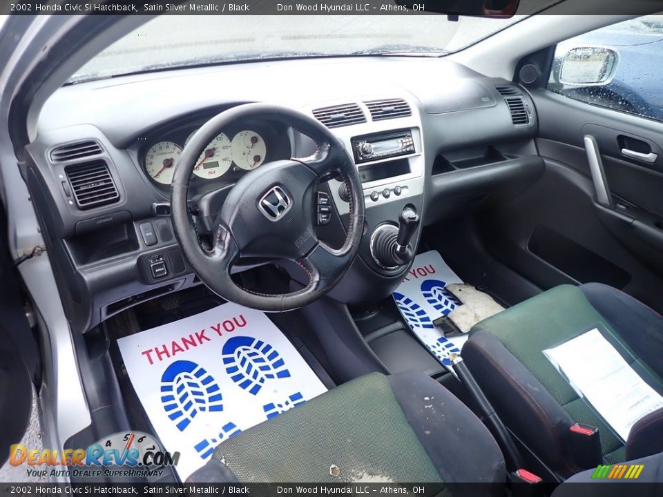 2002 Honda Civic Si Hatchback Satin Silver Metallic / Black Photo #10