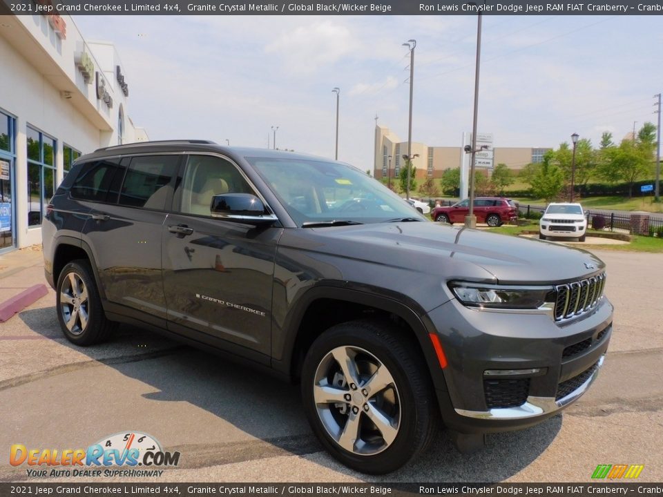 2021 Jeep Grand Cherokee L Limited 4x4 Granite Crystal Metallic / Global Black/Wicker Beige Photo #3