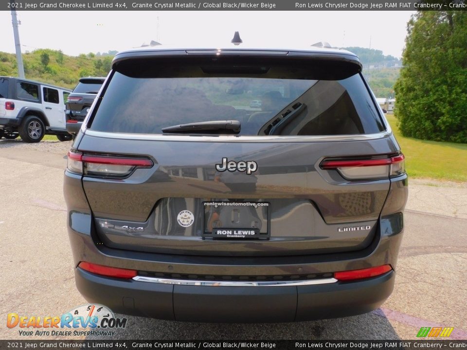 2021 Jeep Grand Cherokee L Limited 4x4 Granite Crystal Metallic / Global Black/Wicker Beige Photo #6
